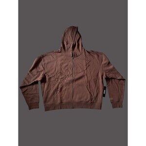 Civil Regime Concrete Rose Zip Up Hoodie Brown Men’s 3XL NWT